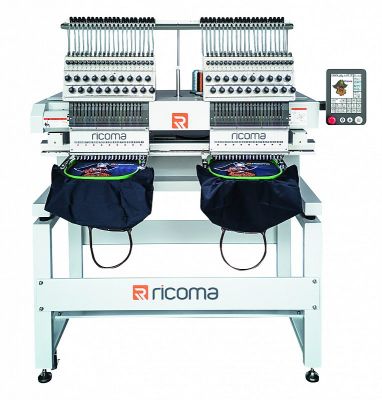 RICOMA MT-2002-8S (560х360 мм) Промышленная двухголовочная автоматическая 20-ти игольная вышивальная машина